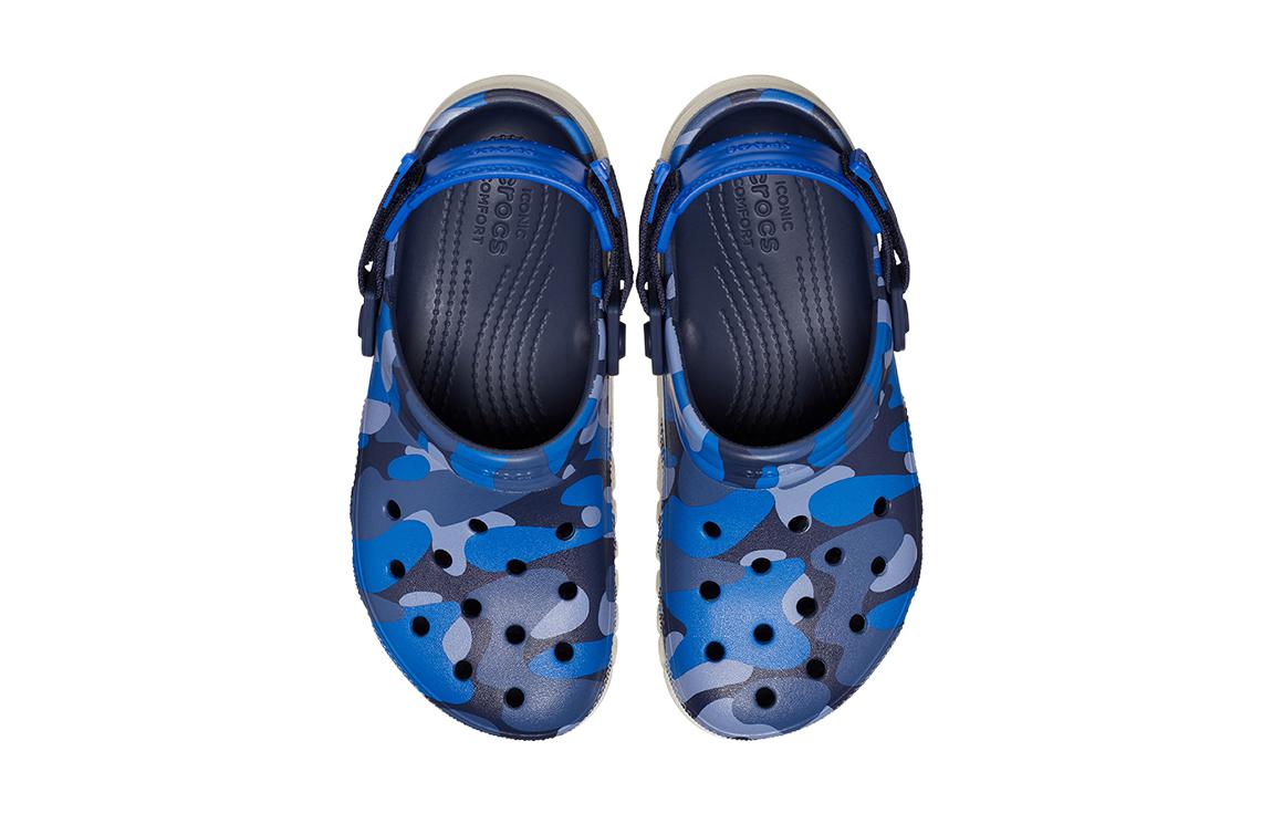 (GS) Crocs Duet Max 2 Camo Redux Clogs 'Navy Stucco' 209120-46K