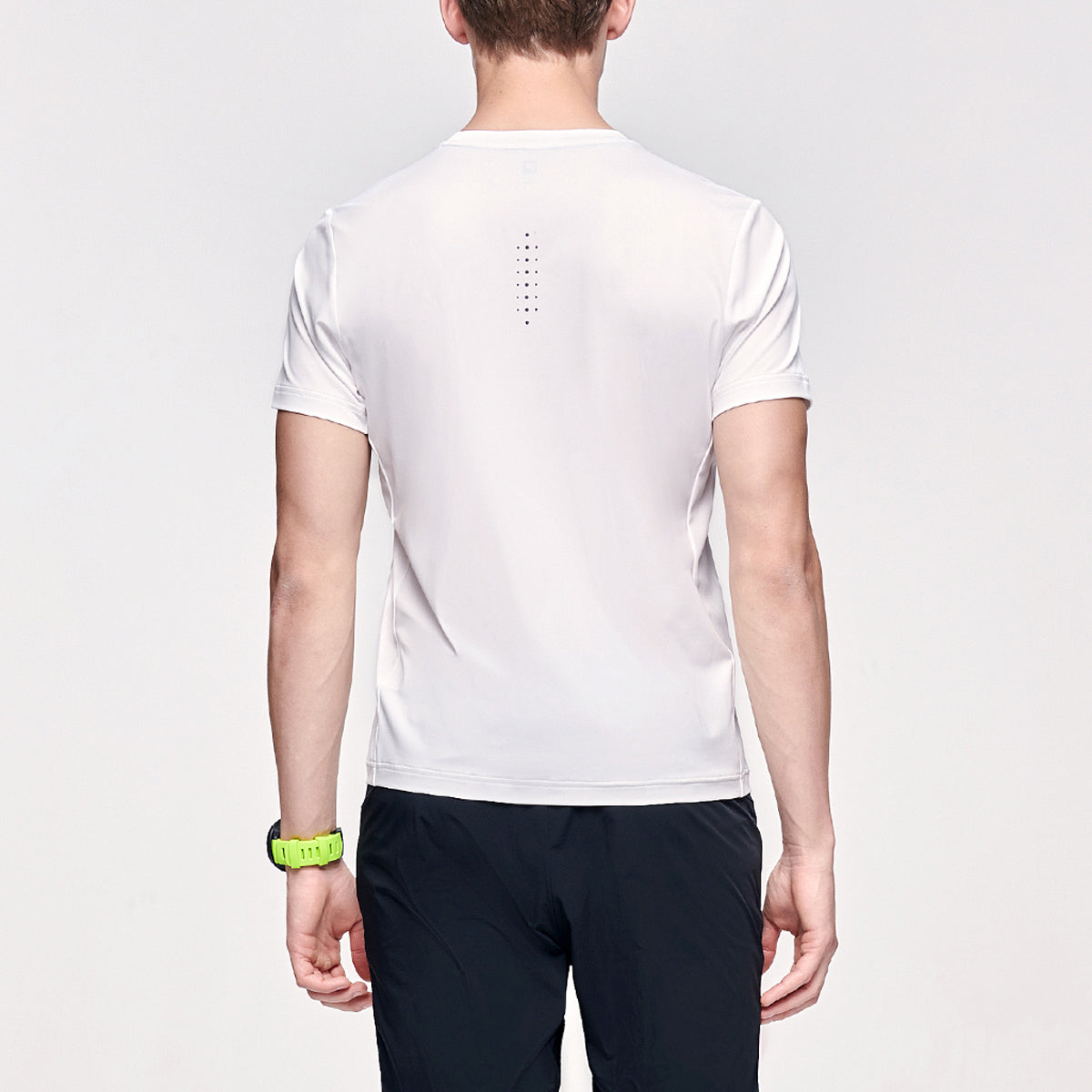FILA Alphabet Logo Printing Elastic Sports Short Sleeve White A11M122102F-WT