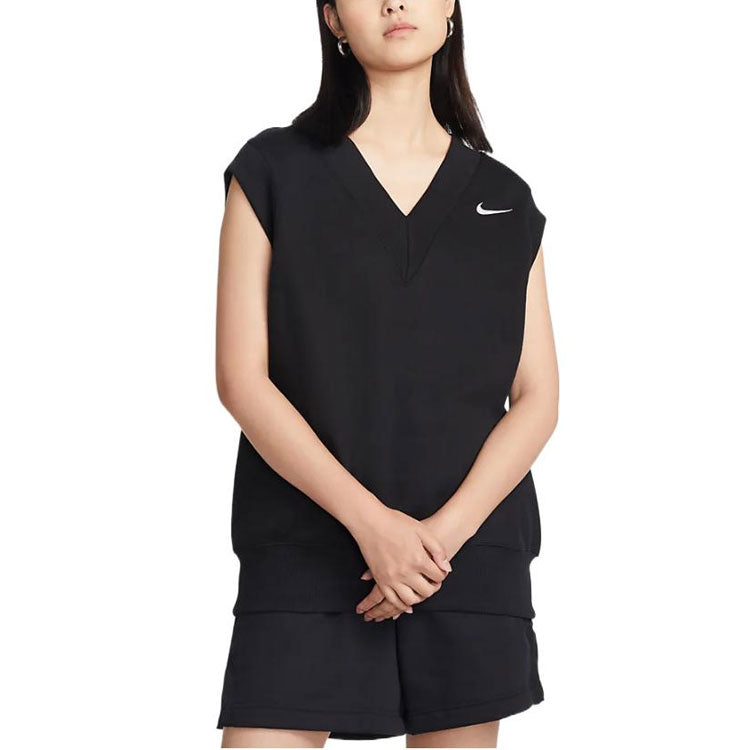 (WMNS) Nike Sportswear Phoenix Fleece Oversized Vest 'Black' DQ6760-010