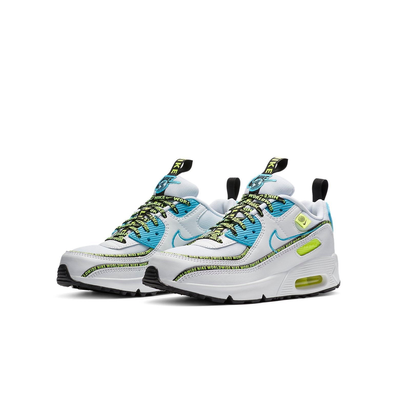 (GS) Nike Air Max 90 SE 'Worldwide Pack - Blue Fury Volt' CV7665-100