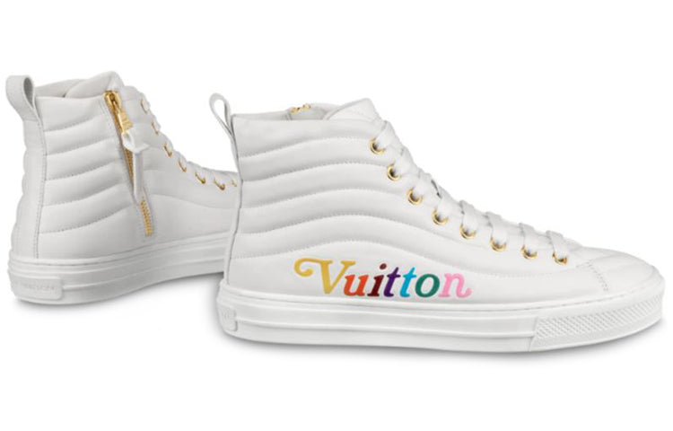 (WMNS) LOUIS VUITTON LV Stellar Calfskin High-Top Sports Shoes White 1A5C5H