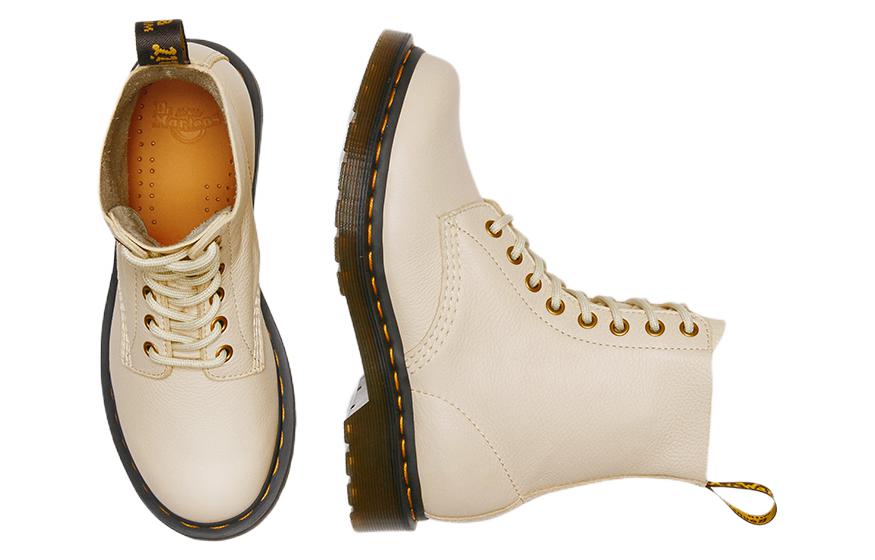 (WMNS) Dr.Martens 1460 Pascal Virginia Leather Boots 'Parchment Beige' 26802292