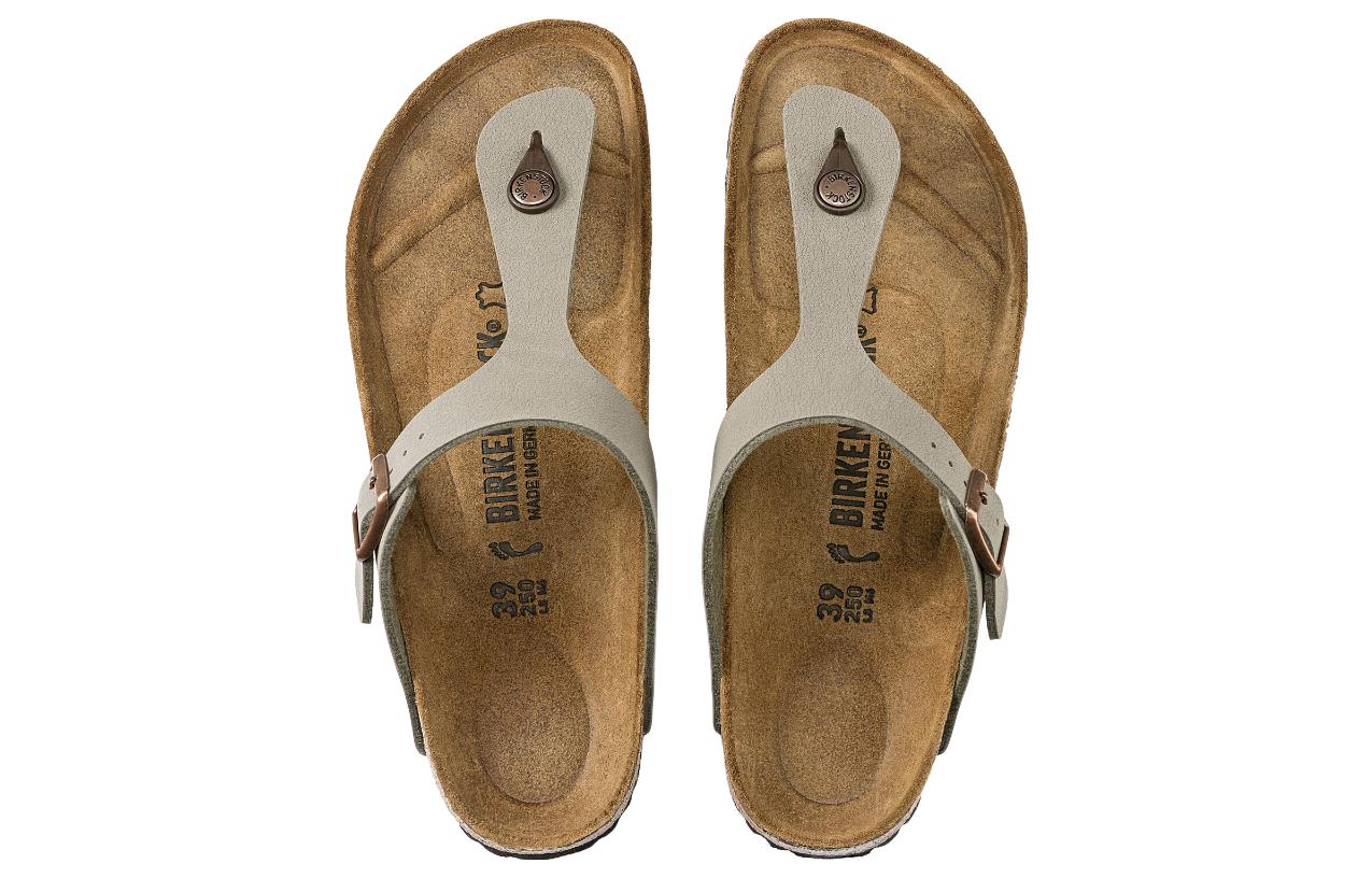 BirkenstockGizeh Birko Flor Birkibuc 'Stone' 0043391
