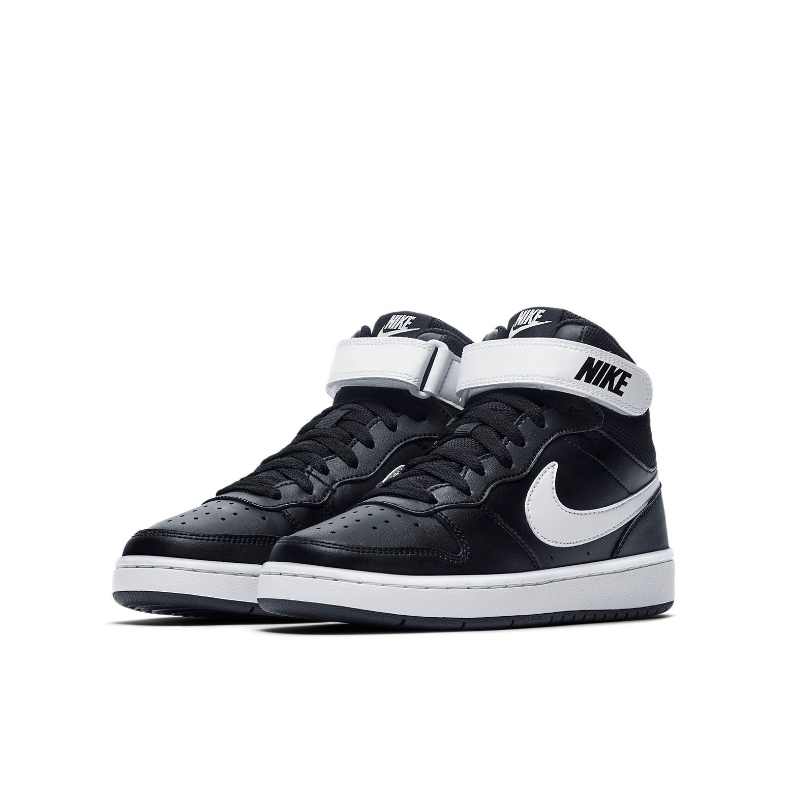 (GS) Nike Court Borough Mid 2 'Black White' CD7782-010