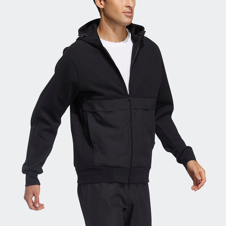 adidas Th Jkt Kn Fabmx Splicing Big Pocket Hooded Jacket Black GP0962