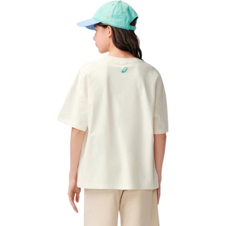 (GS) ASICS Earth Theme Logo T-Shirt 'White' 332241173020-8853
