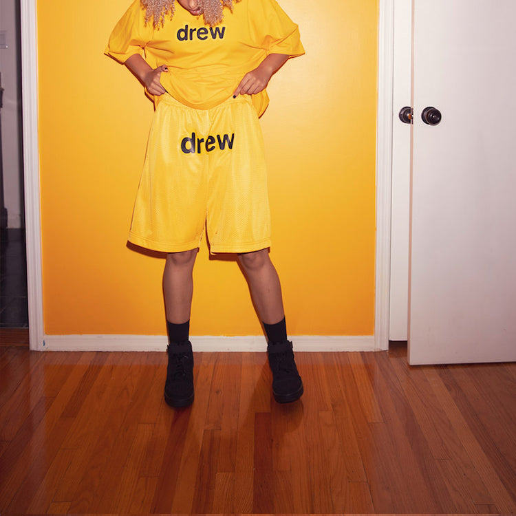 Drew House Secret Mesh Cotton Shorts 'Golden Yellow' DR-SS20-86