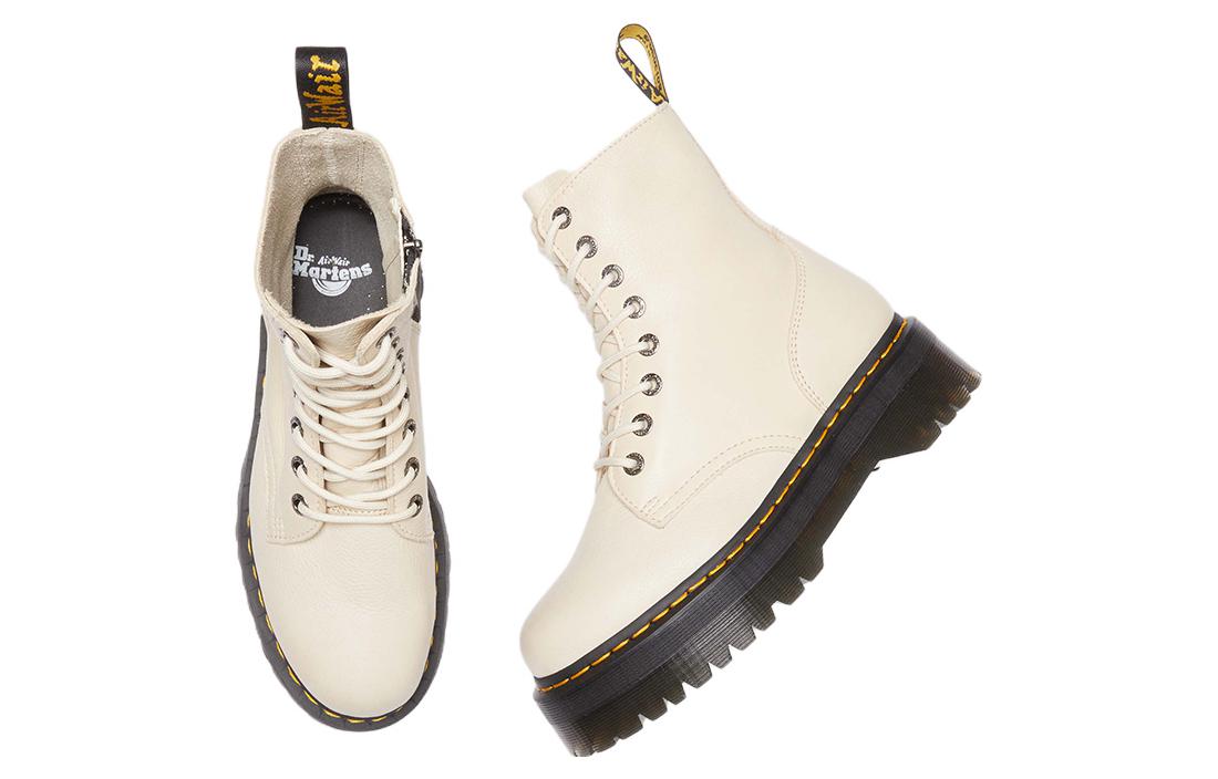 Dr. Martens Jadon III Pisa Leather Platform Boots 'Parchment Beige' 26378292