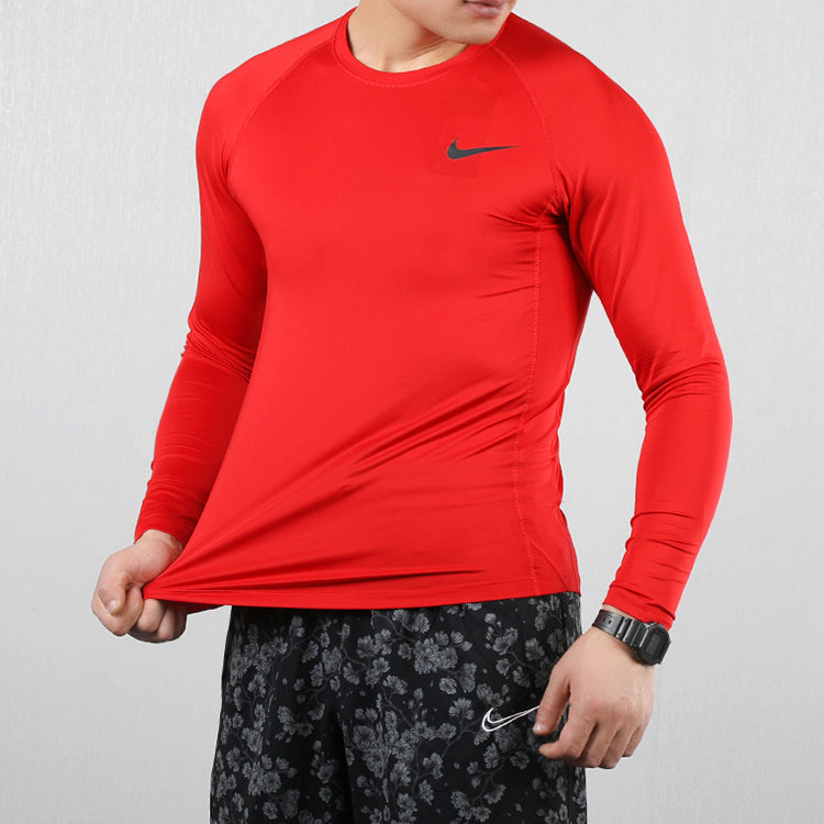 Nike Pro Slim Fit Version Long Sleeves Training Tops Red BV5595-657