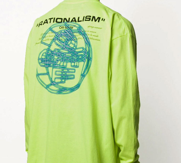 Off-White 3D Logo Printing Long Sleeve Men Yellow OMAB032R201850036288