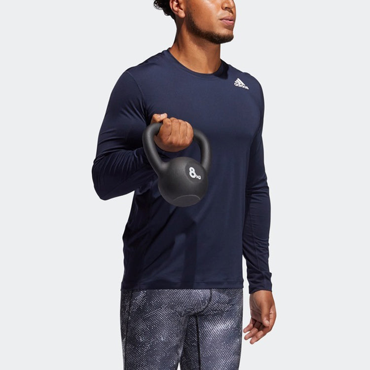 adidas TF Turf Ls Ftd Sports Running Training Gym Long Sleeves Navy Blue GL9895