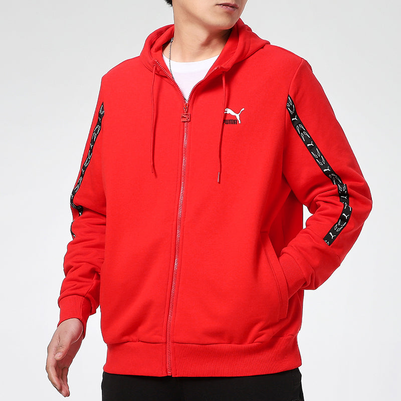 PUMA Elevate Hooded Full-Zip Jacket 'Red Black' 531071-11