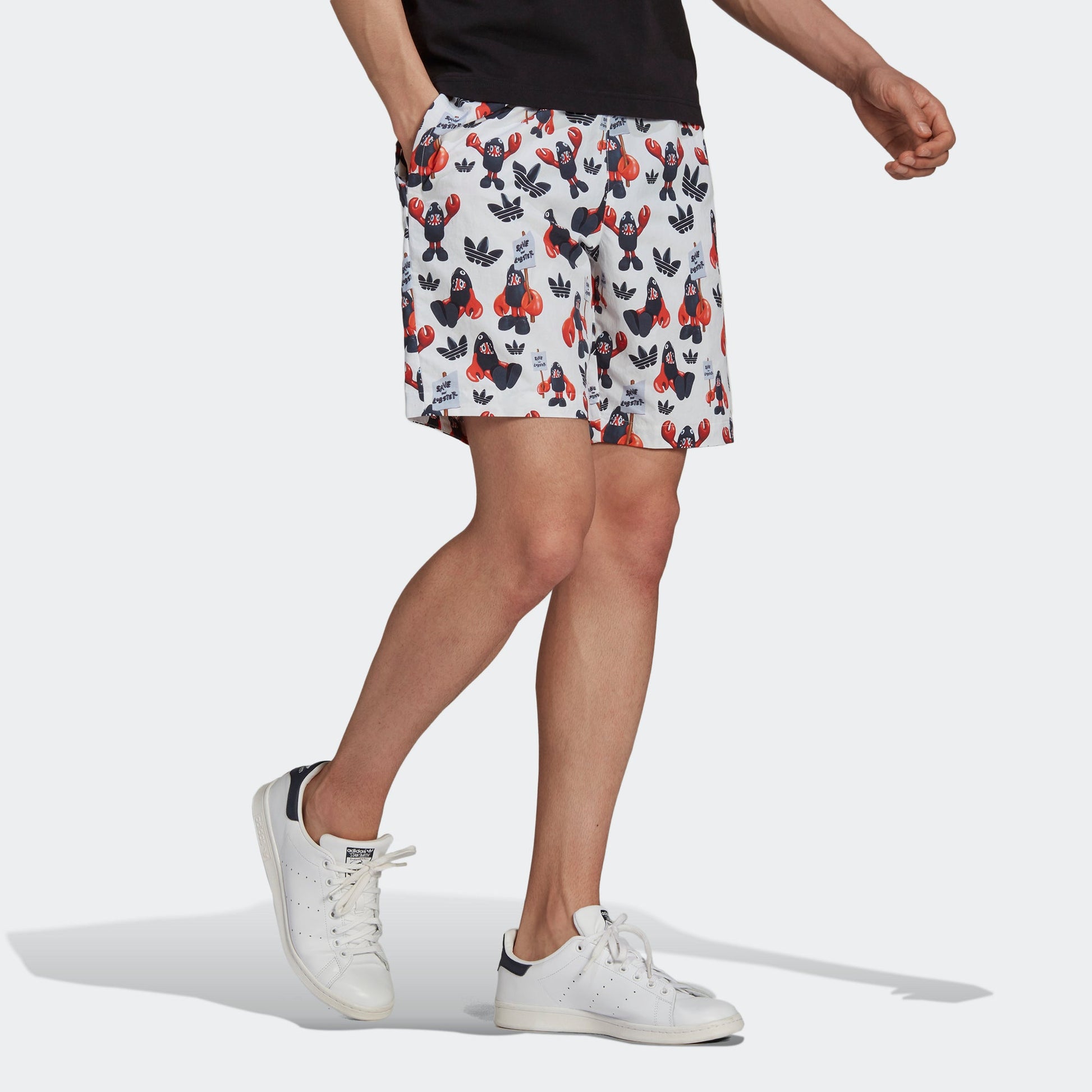adidas originals Artist Shorts Dragon Printing Sports Breathable White HA4698