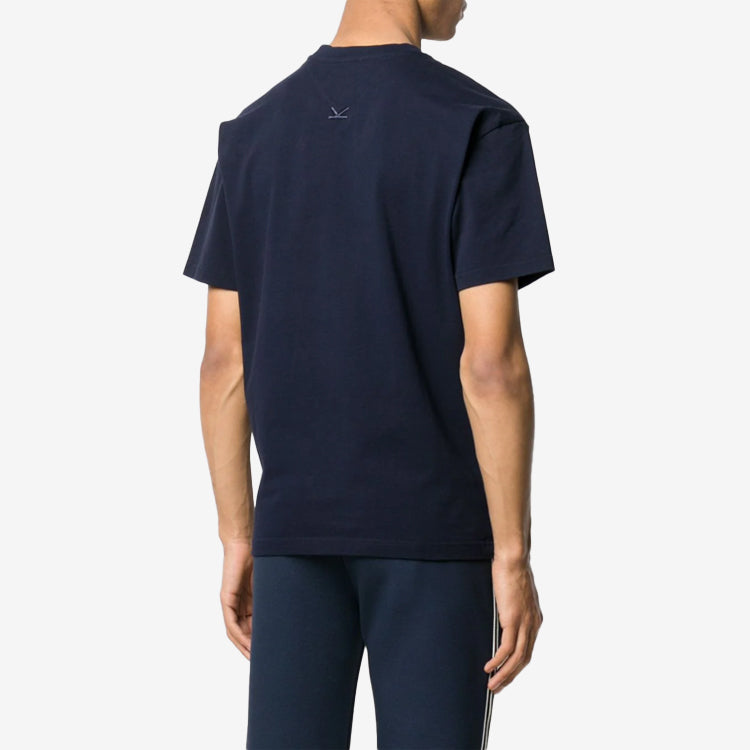 Men's KENZO Logo Cotton Round Neck Short Sleeve Blue FA5-5TS043-4SD-77