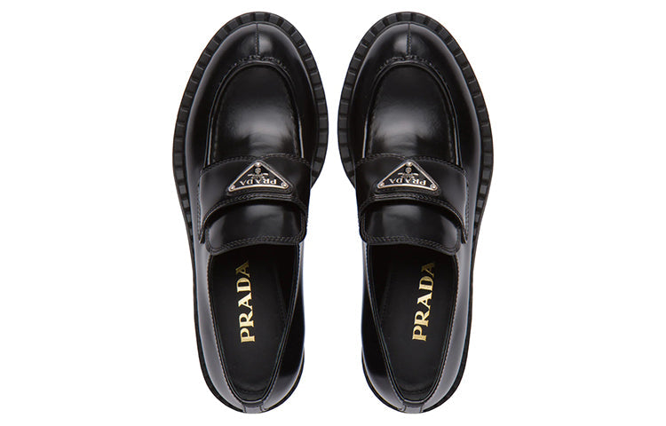 (WMNS) PRADA Leather Loafers 'Black' 1D246M_055_F0002_F_050
