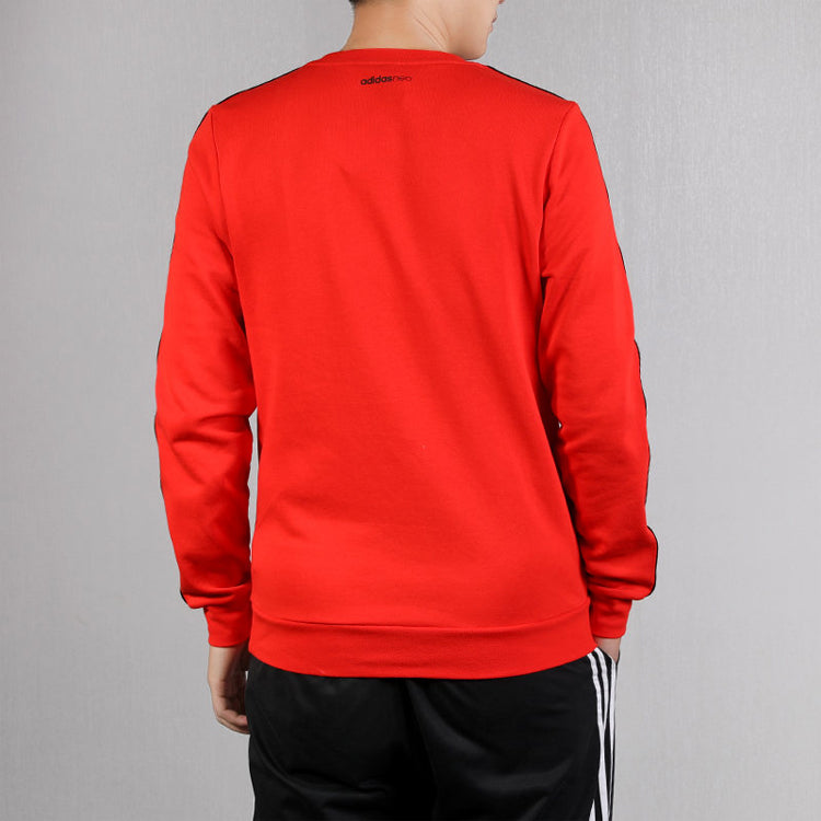 adidas neo M UT SWEAT Sports Round Neck Pullover Red EI4351