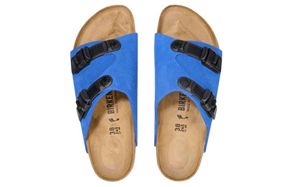 (WMNS) Birkenstock Zrich Tech Suede Leather Narrow Fit Sandals 'Blue' 1026816