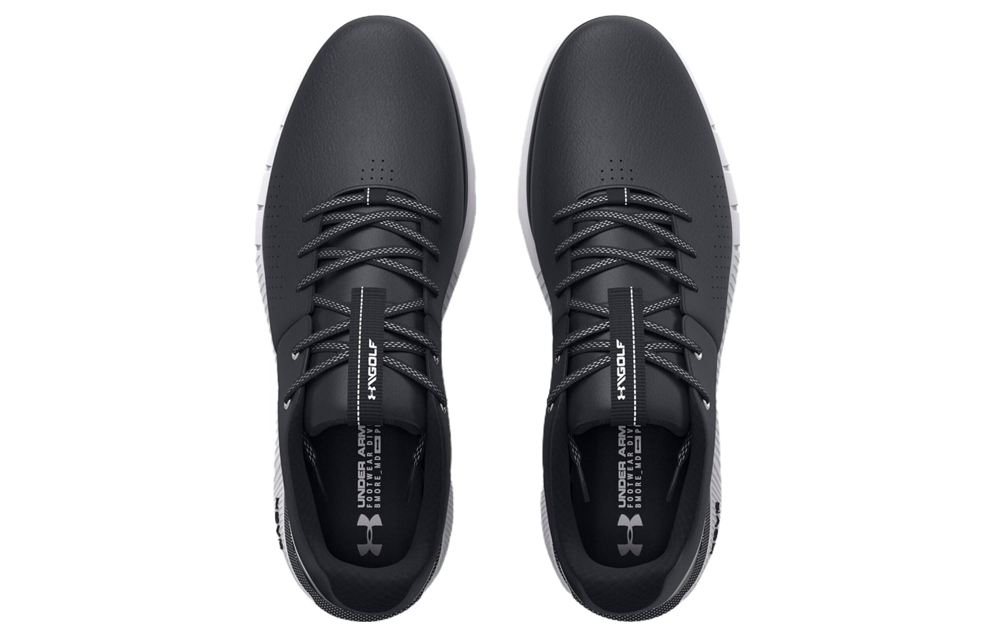 Under Armour HOVR Fade 2 Spikeless Golf 2E Wide 'Black Metallic Silver' 3026404-001