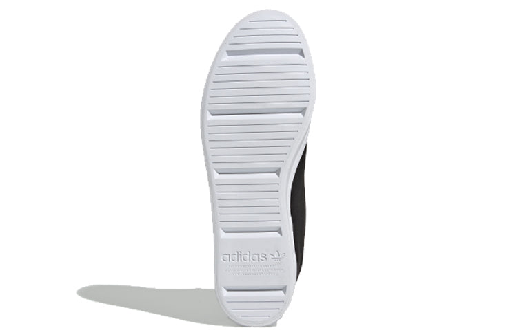 (WMNS) adidas originals Courtvantage Heel Logo 'Black White' FU6819