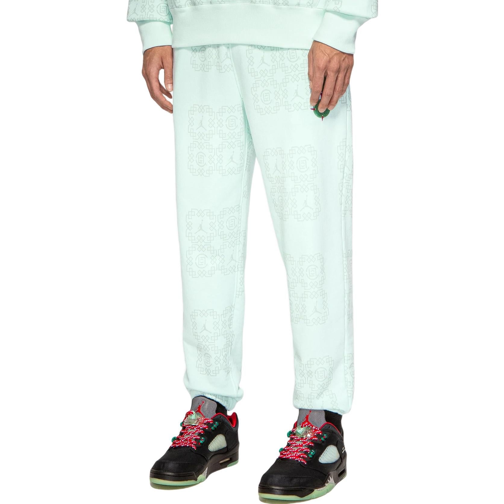 Air Jordan x CLOT Jade Fleece Sweatpants 'Light Green' DO0010-394