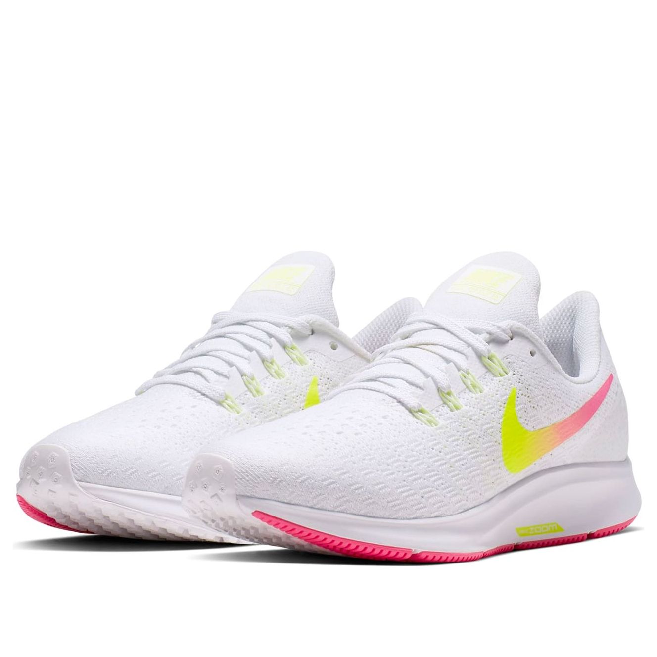 (WMNS) Nike Air Zoom Pegasus 35 'White Neon Pink Yellow' CI7694-100