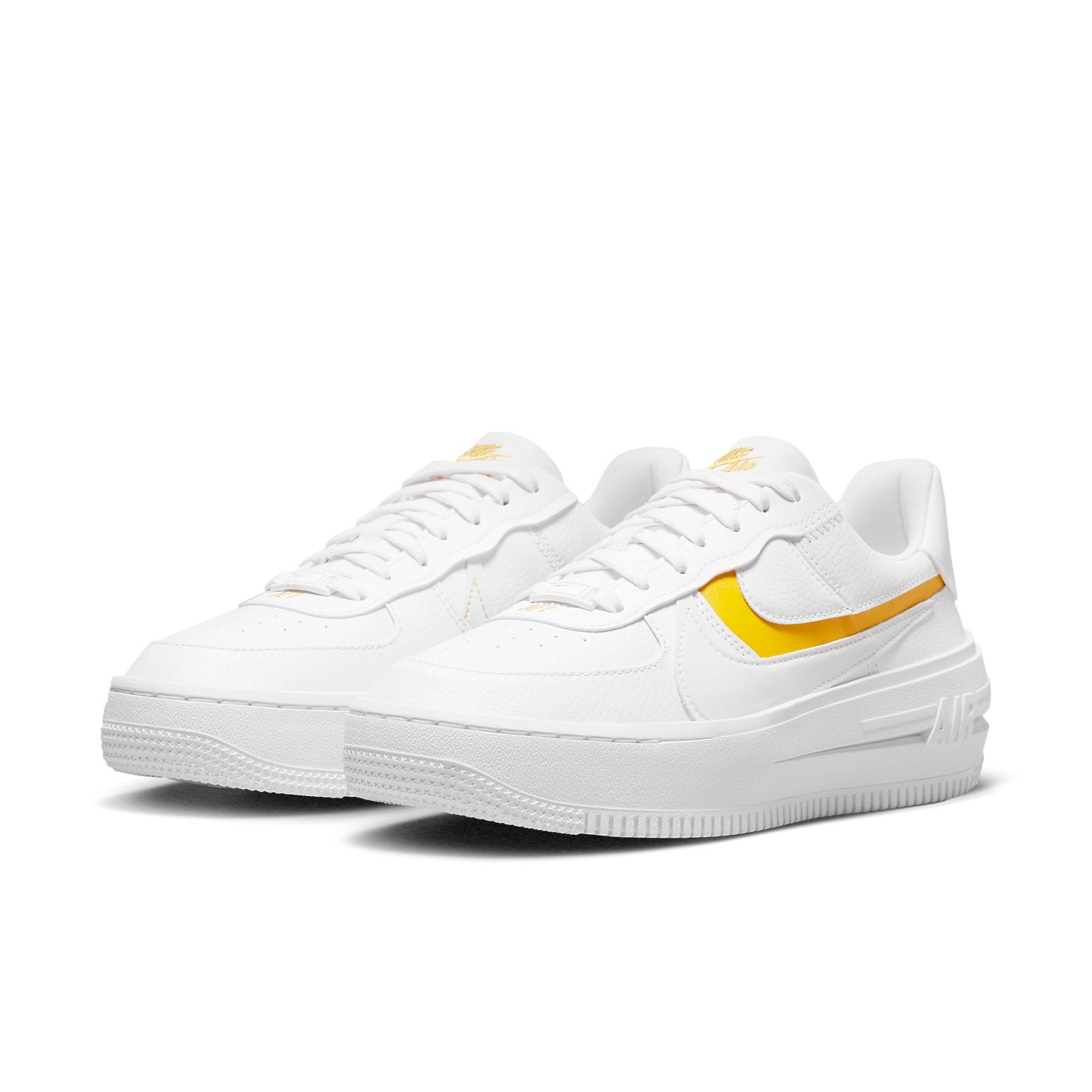 (WMNS) Nike Air Force 1 PLT.AF.ORM 'White Yellow Ochre' DJ9946-102