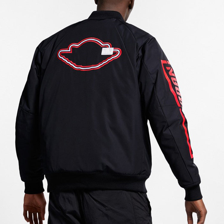 Air Jordan Stand Collar Long Sleeve Bomber Jacket 'Black' BQ6957-010