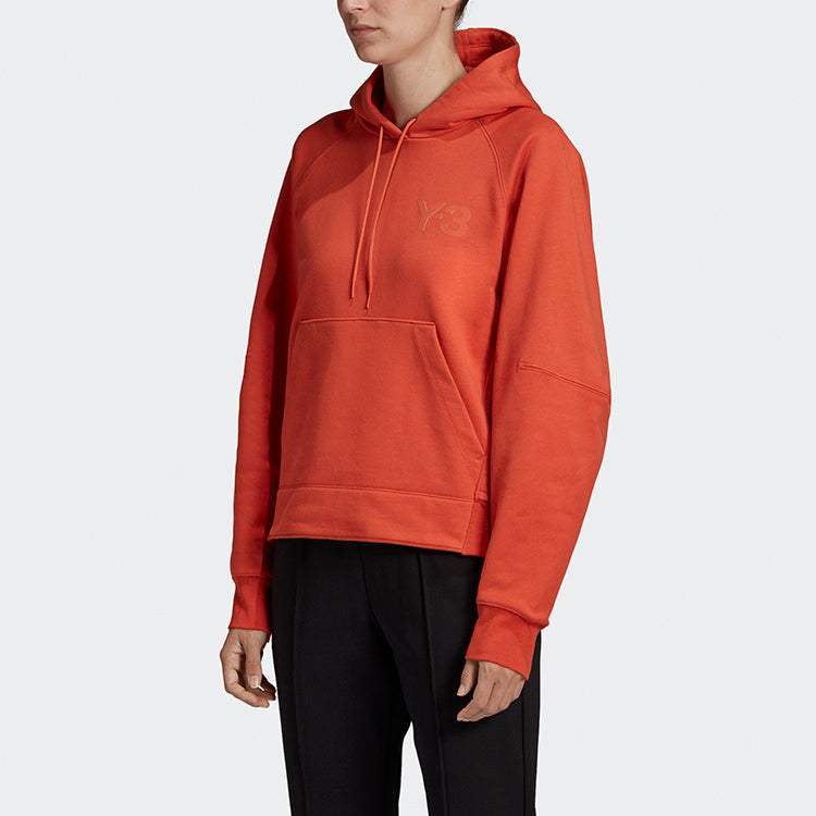 (WMNS) Y-3 Logo Sports Pullover Hoodie Orange GK4425