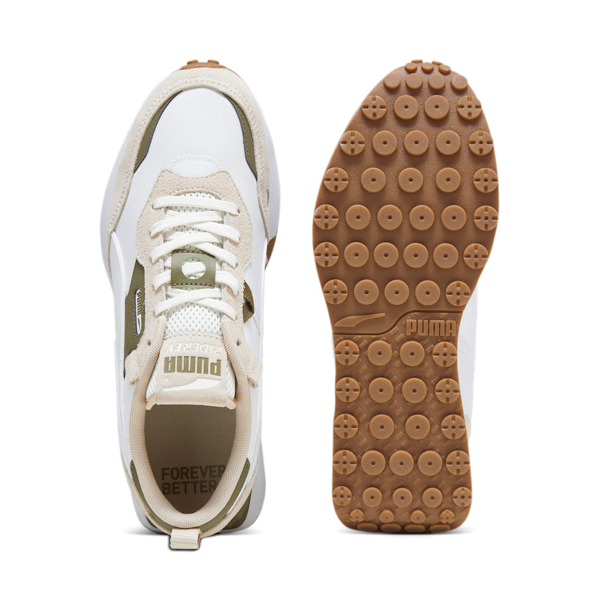 PUMA Rider FV Base 'Warm White Olive Drab' 393231-01