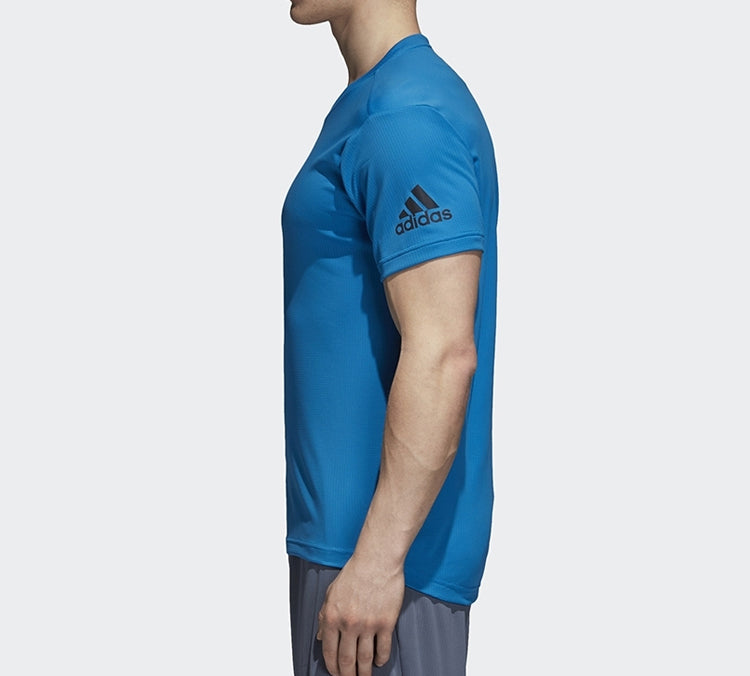 Men's adidas Training Sports Short Sleeve Blue T-Shirt CZ5426