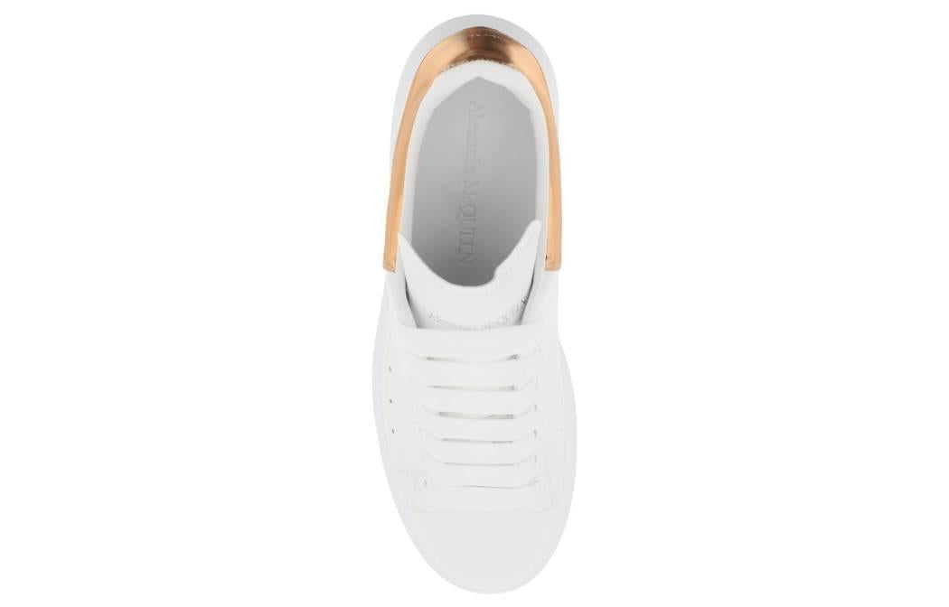 (WMNS) Alexander McQueen Oversized Sneakers 'White Rose Gold' 718232WIE829053