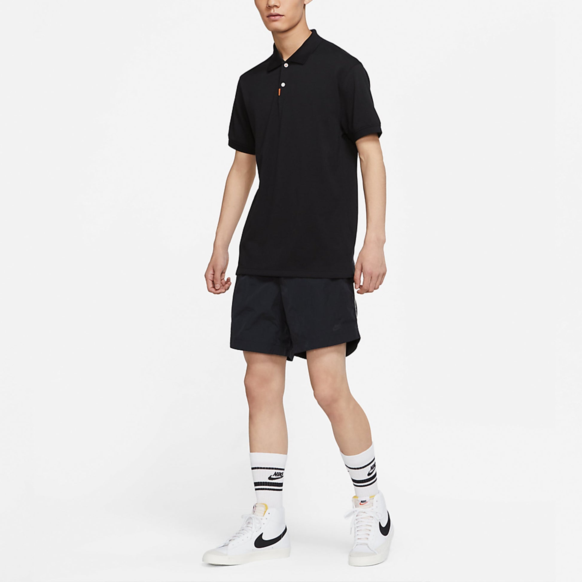 Nike Slim Fit Running Short Sleeves Polo Men's Black DB3296-010