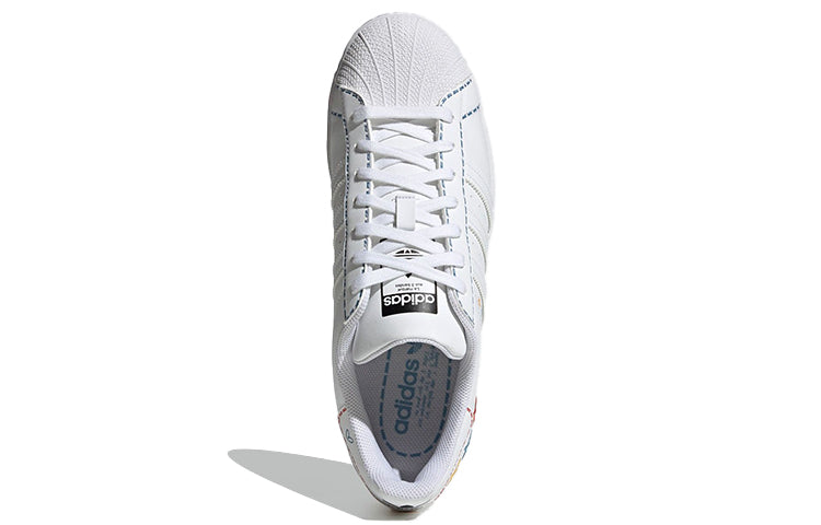 adidas Originals Superstar Shoes 'White Blue Yellow' GZ3034