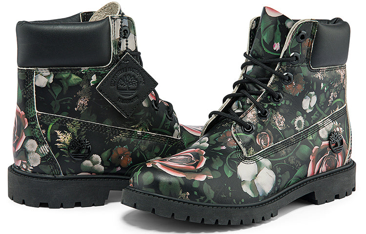 (WMNS) Timberland Heritage 6 Inch Waterproof Boots 'Black Floral Nubuck' A2M7GW