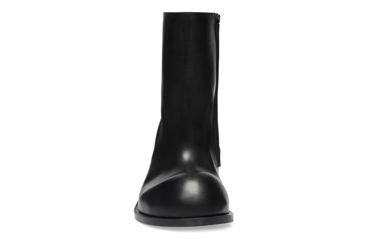 (WMNS) Balenciaga Hummer 90mm Booties 'Black Leather' 712843WBDO01000