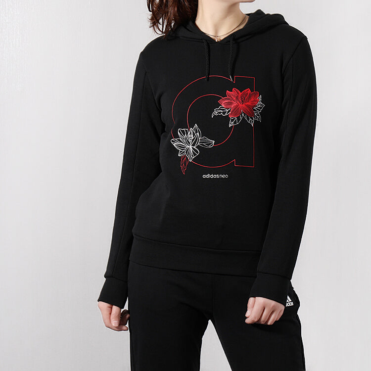(WMNS) adidas neo Sweat Hd Sports Black DZ7601