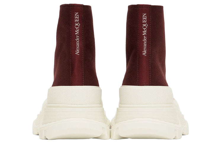 Alexander McQueen Tread Slick Boots 'Burgundy White' 705659W4V312090