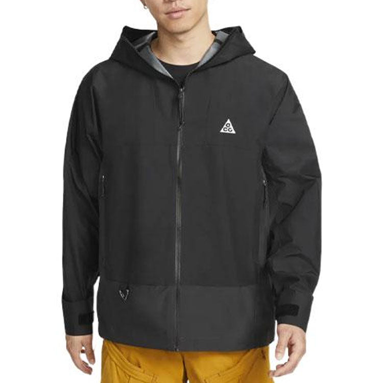 Men's Nike ACG Solid Color Long Sleeves Hooded Jacket Autumn Black DR5265-045