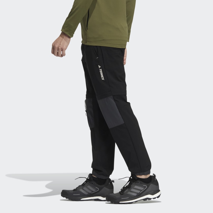 Men's adidas Voyager Detachable Pants Elastic Waistband Bundle Feet Sports Pants/Trousers/Joggers Black HE5257