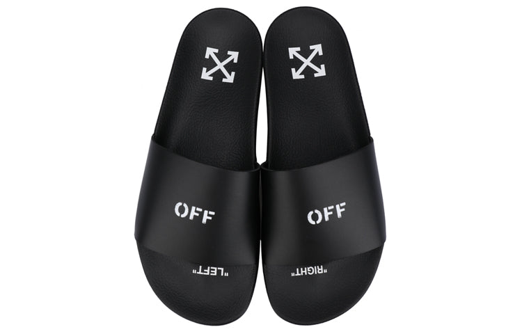 Off-White Black Slippers OMIA063S18798016