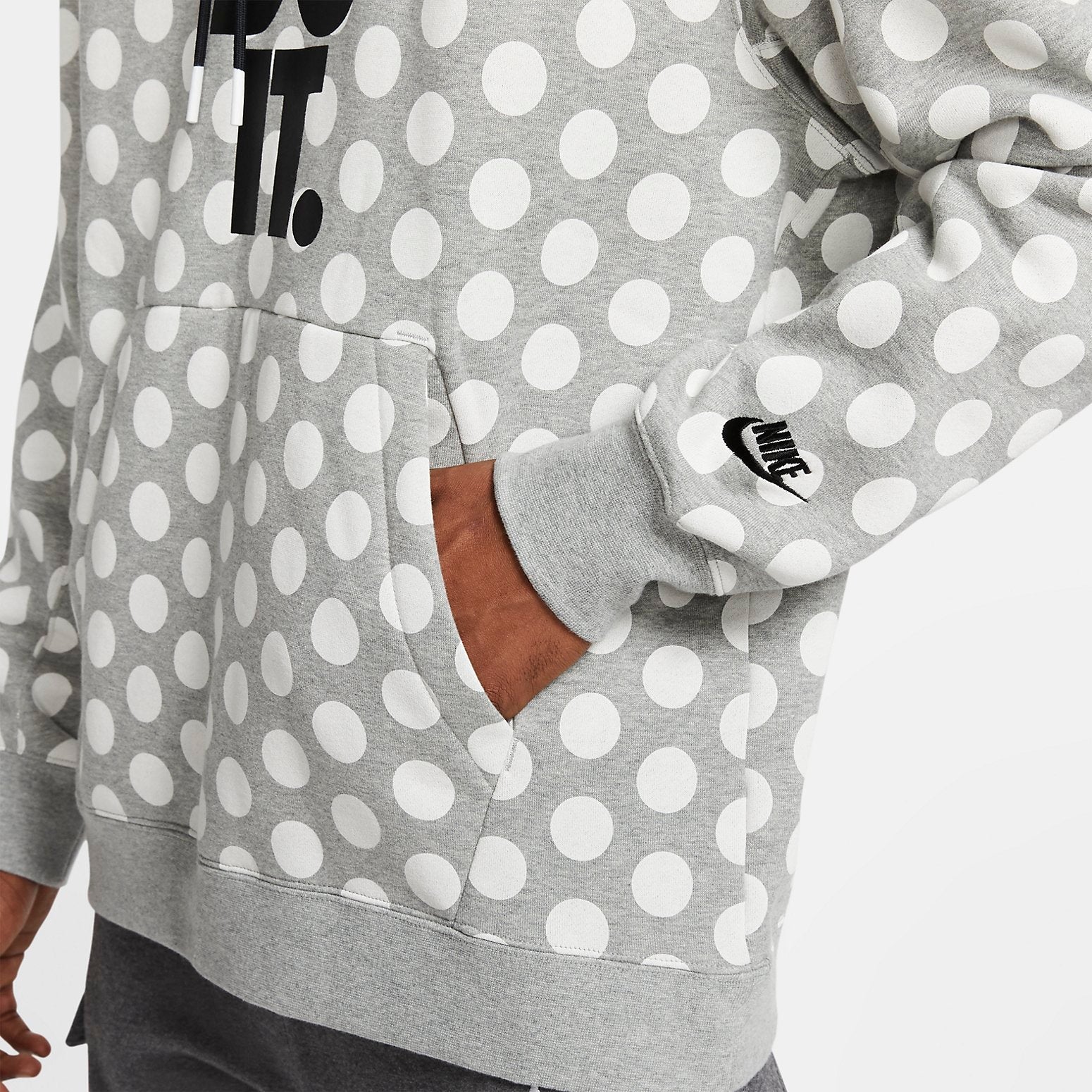 Nike Full Out Dots Hoodie 'Grey White' BV5531-063