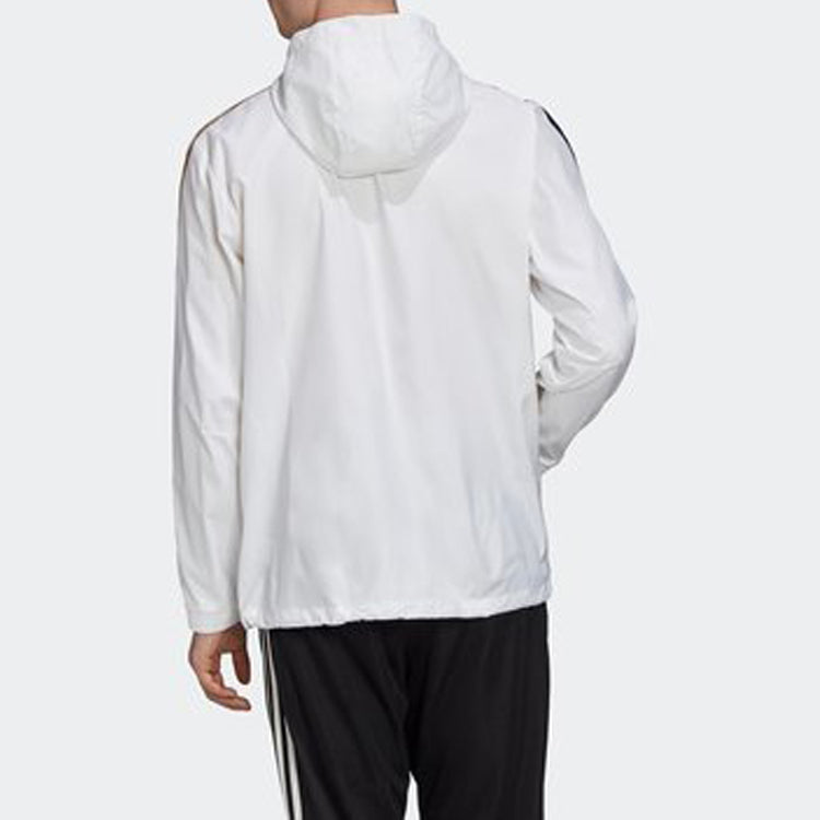 adidas Real Windbreakr Silk Screen Real Madrid Soccer/Football Sports Jacket White GE1996