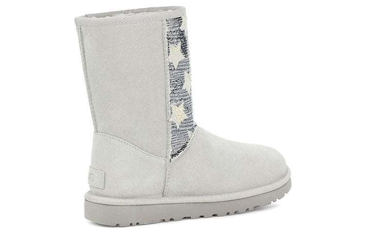 (WMNS) UGG Star Snow Boots Gray White 1111029-GRV