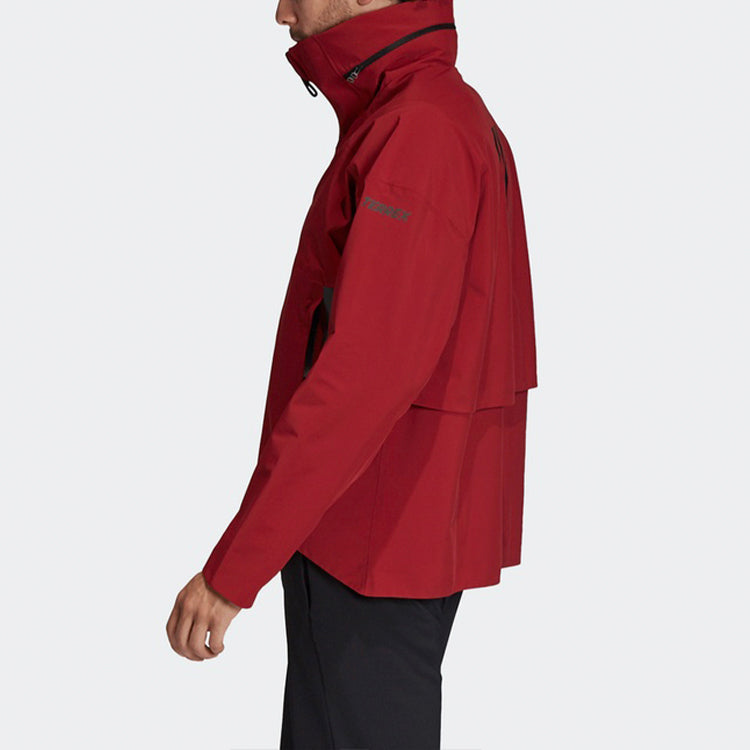 adidas Myshelter Jkt Outdoor waterproof Reflective Hooded Jacket Red FP8455
