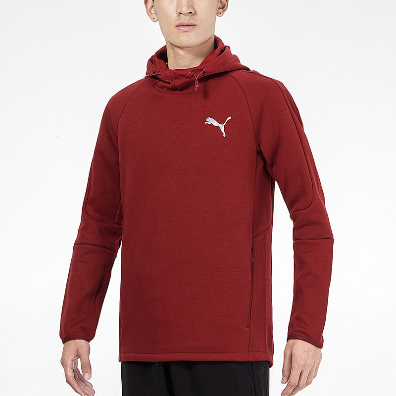PUMA Logo Printing Sports Pullover Deep Red 846340-22