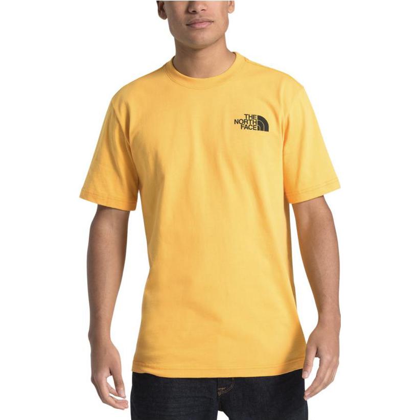 THE NORTH FACE Back Printing Short Sleeve Couple Style Yellow NF0A3X9870M