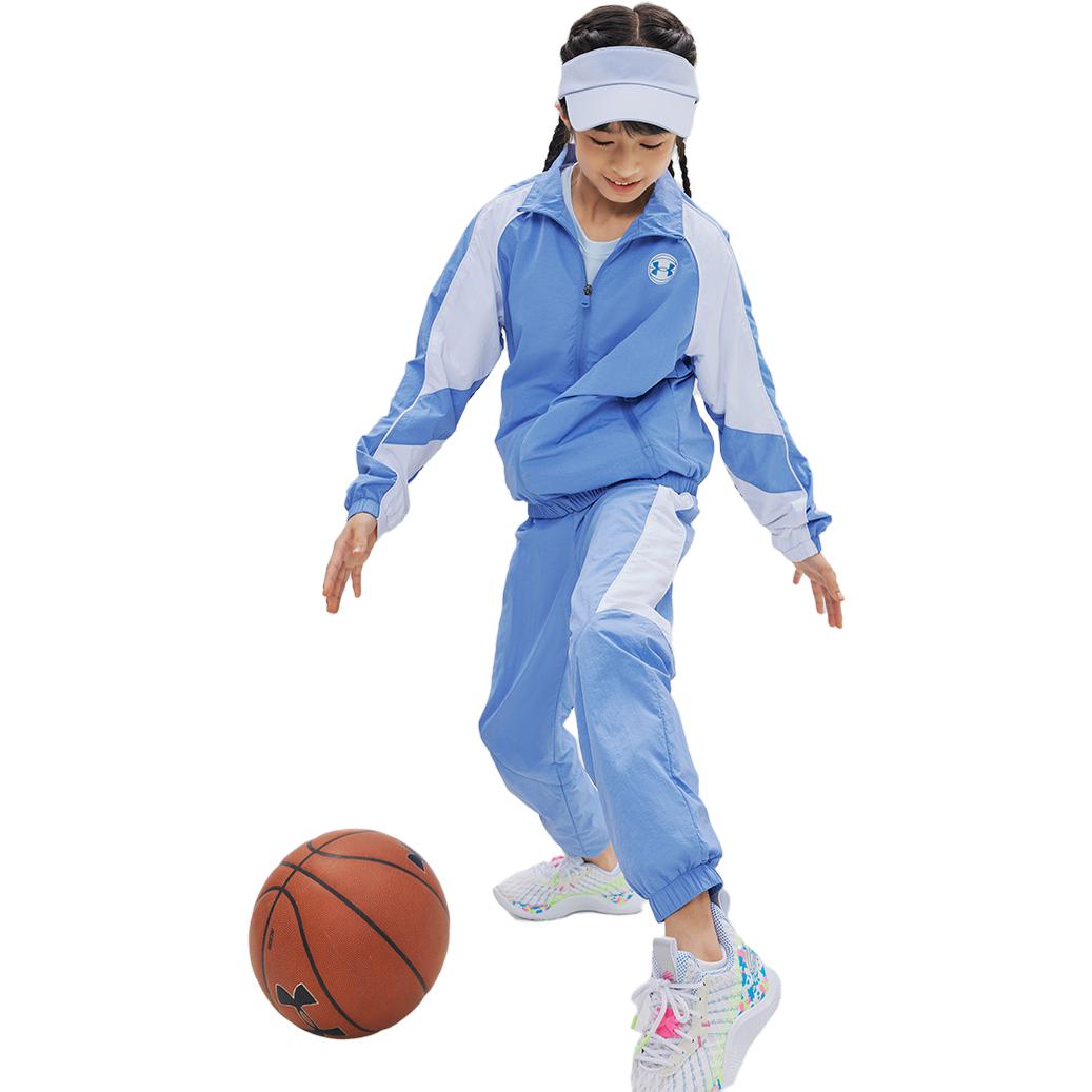 (GS) Under Armour Sportswear Track Jacket and Pants 'Blue White' 233204470