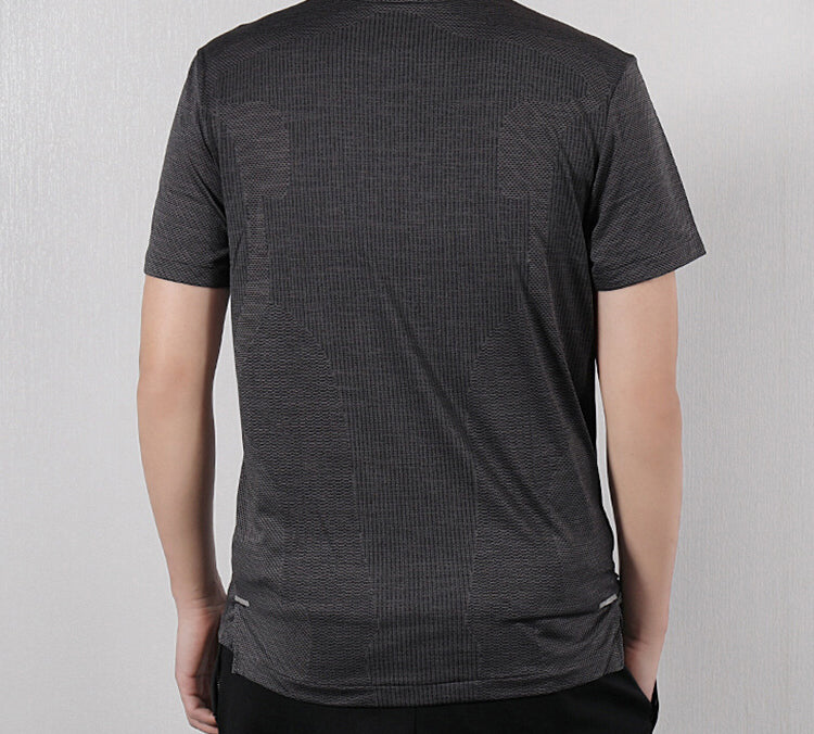 Nike Techknit Ulta Reflective Running Sports Short Sleeve Gray AJ7616-010