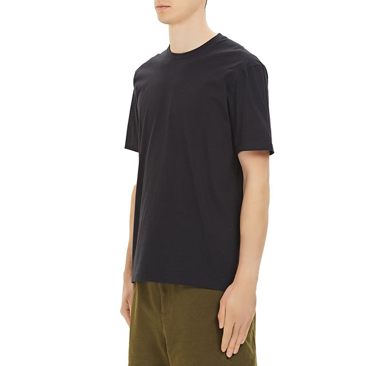 Men's Y-3 Back Printing Round Neck Casual Short Sleeve Black FN3348