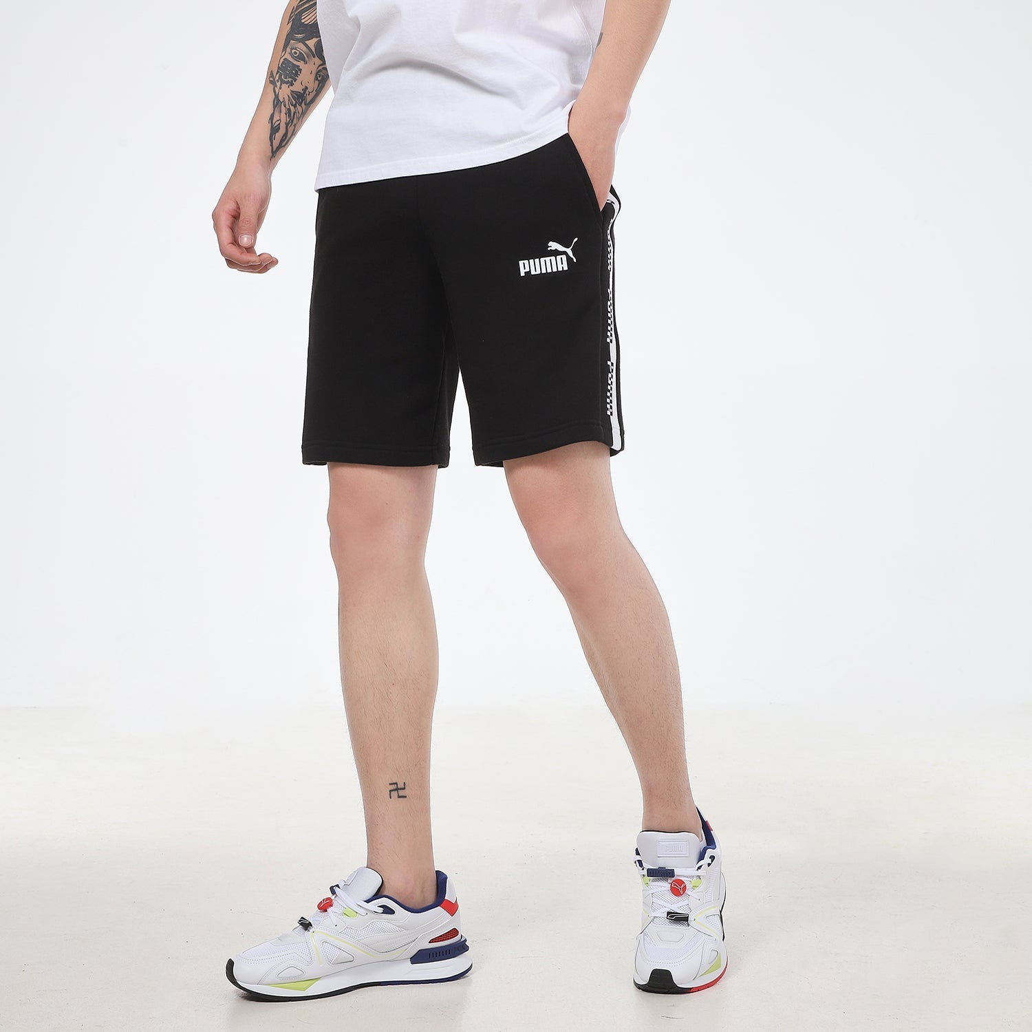 PUMA Amplified Shorts 'Black White' 588824-01